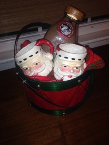 Santa Mugs basket